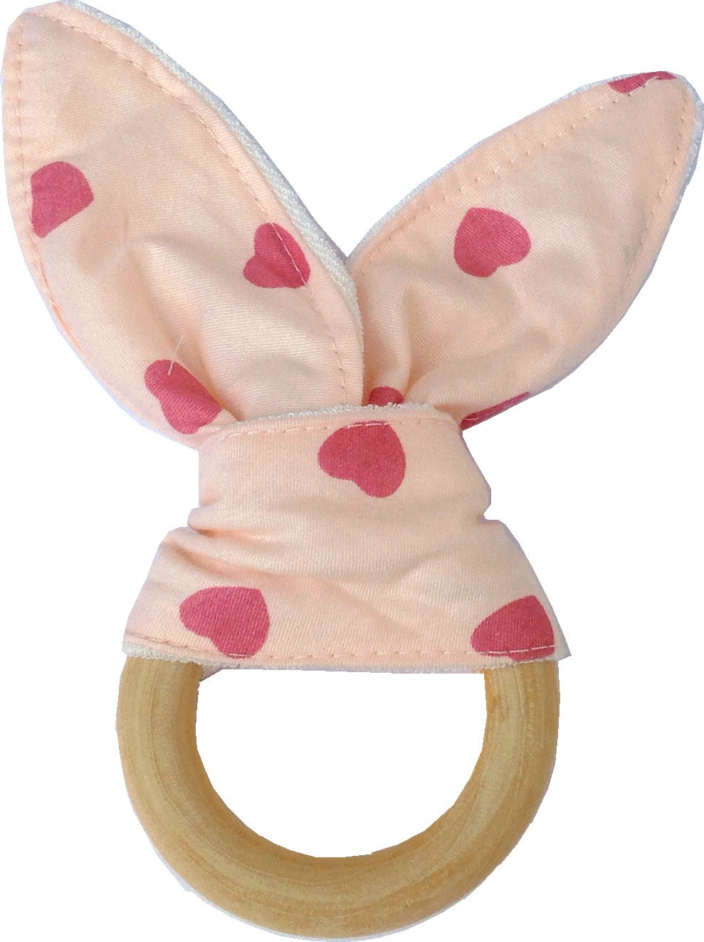 Wooden Baby Teether with Bunny Ears